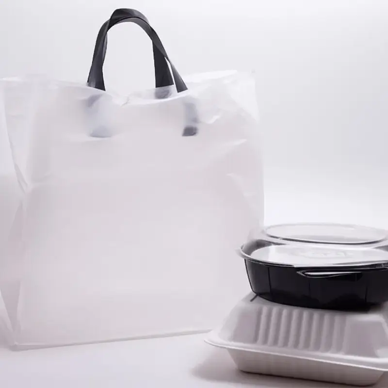 soft loop handle takeout bag