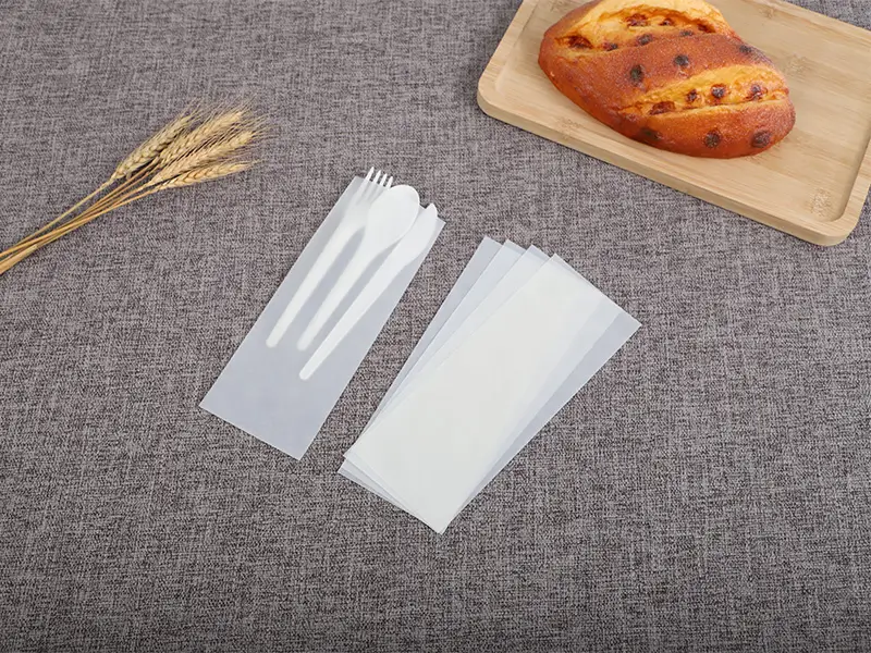 compostable cutlery bags for food service application