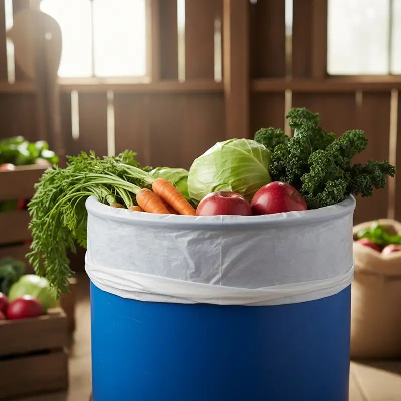 compostable drum liners for food storage