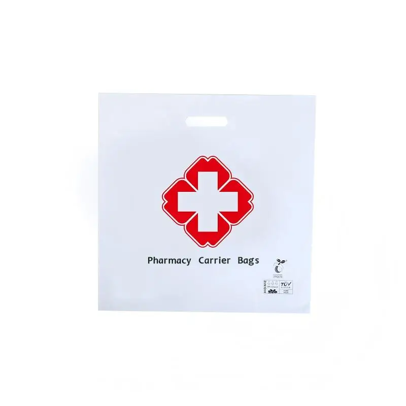 die cut handle bags for pharmacy