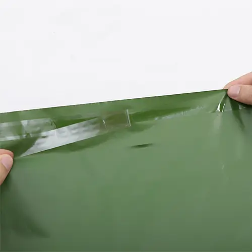 peel-off strip of poly mailer bags