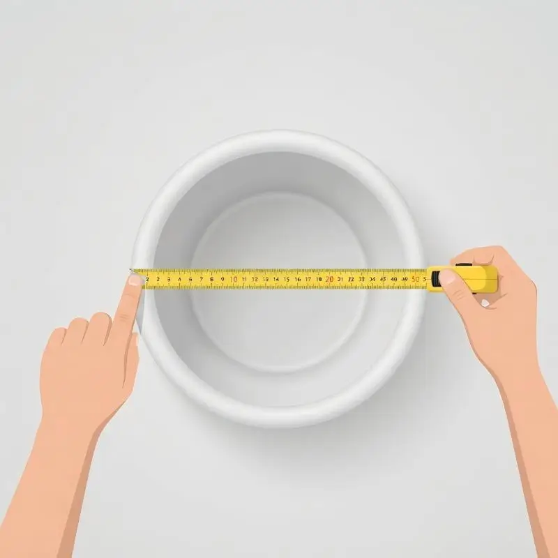 measure the perimeter of trash can