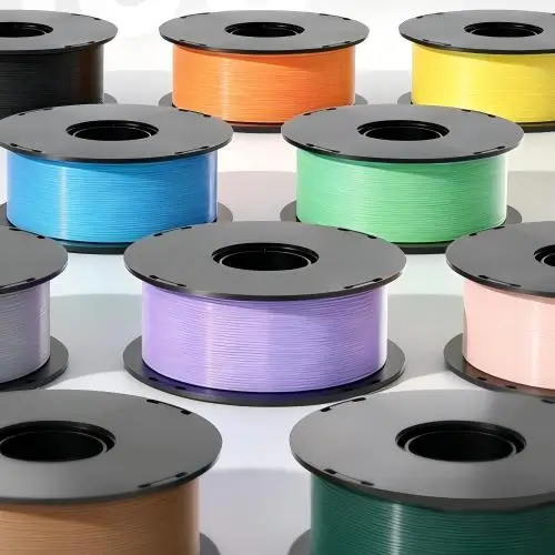 multiple colors of plastic filament