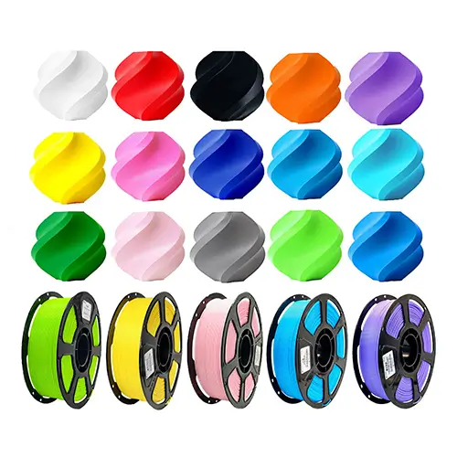 various colors of PLA filament